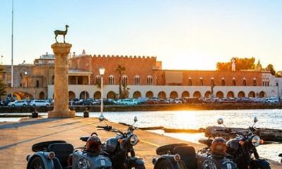 Private Sunset Tour in Rhodes Vintage Sidecar Experience