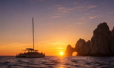 All Inclusive Private Sunset Catamaran Cabo, Arch and Pickup