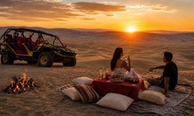 Tour to Paracas Huacachina and Picnic at Sunset with Pickup Hotel