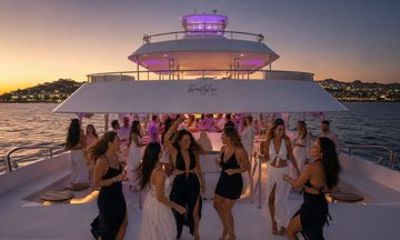 Cabo Sunset Party Cruise El Arco Open Bar and Live DJ