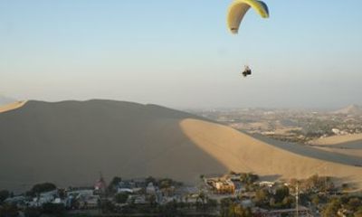 Paragliding over the Huacachina Desert