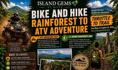 St Kitts: Bike and Hike Throttle to Trail Atv Adventure
