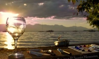 Wine Paint and Sunset Memories in Ohrid