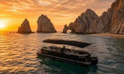 Private Cabo Sunset Pontoon Cruise to El Arco