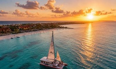 Aruba Sunset Catamaran Cruise with Open Bar and Light Bites