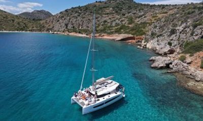 Luxury Private Half Day Catamaran Cruise in the Argolic Gulf