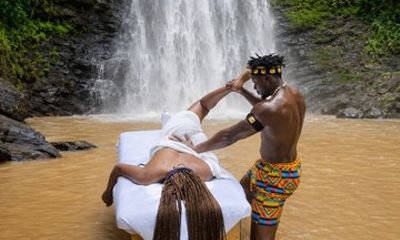 Waterfalls Massage with Aburi Gardens and Cocoa Farm Tour