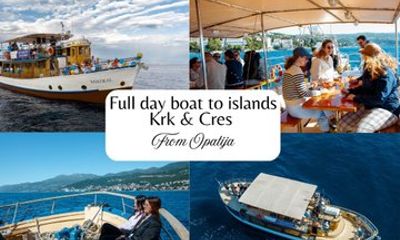 From Opatija to Krk & Cres Islands Boat Tour Day Trip with lunch
