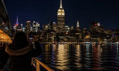 NYC Skyline Sunset & Evening Cruise Near Times Square