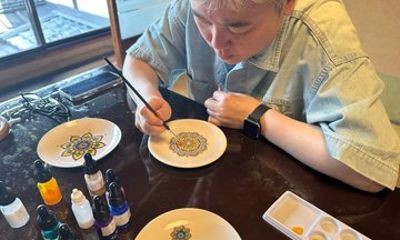 Kyoto: Mandala Plate Painting & Matcha in a 100-Year Machiya