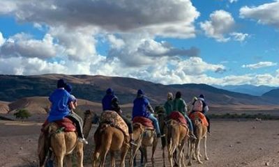 Agafay Desert Camel Ride at Sunset, Dinner & Fire Show