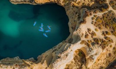 Albufeira: Sea Caves SUP Tour with Free Professional Photos