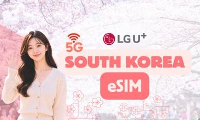 LG South Korea 5G eSIM with Unlimited data + Voice