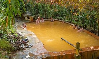 Trafalgar Falls Hot Springs and Mero Beach Tour
