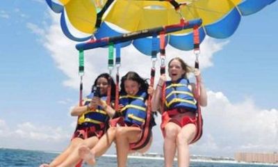 Parasailing plus a visit to the artisan market