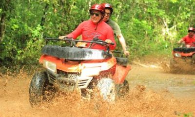 ATV Adventure Tour Zipline and Cenote Swim in Playa del Carmen