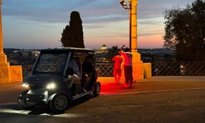 Sunset Rome Golf Cart Tour Private Evening Experience
