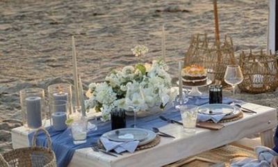 Private Sunset Beach Picnic for Two in the Bahamas