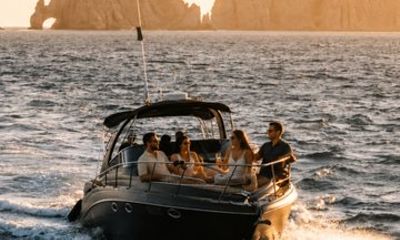 Luxury Black Yacht Arch Snorkel and Sea of Cortez