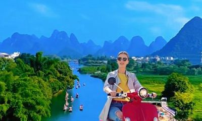 Li River bamboo Boat & Scooter along the Yulong River Day Tours