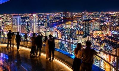 Osaka Night Tour Umeda Sky Building and Shinsekai District