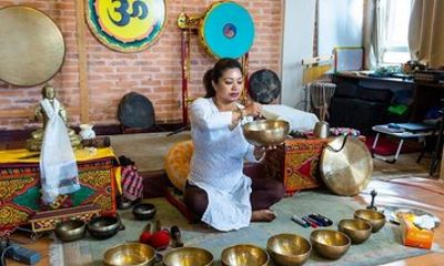 Yoga and Sound Healing session in Thamel, Kathmandu