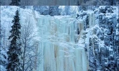 Rovaniemi Korouoma Frozen Waterfalls Tour and Barbecue Salmon