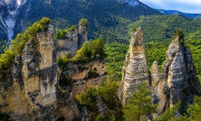 Sairme Pillars and Waterfalls Tour with Swimming from Kutaisi