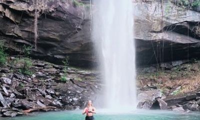 Kampot Waterfall Adventure with Nature Hiking Jungle and Swimming
