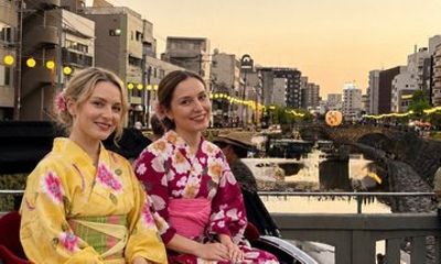 Transform into a Luxurious Kimono at Nagasaki Megane Bridge