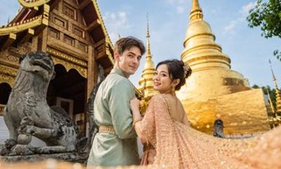 Chiang Mai Thai Costume Photography in a Temple Thailand