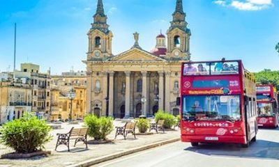 Malta Hop On Hop Off Sightseeing Bus with Audio Guide