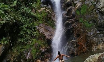 Hiking to Chorro de las Campanas waterfall in Medellín