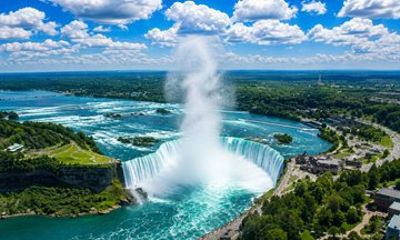 Niagara Falls with Boat and Vineyards From Toronto