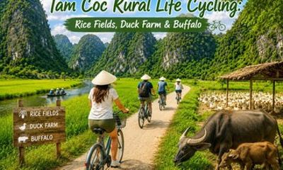 Tam Coc Hidden Bike Tour: Villages Rural, Rice Fields & Duck Farm