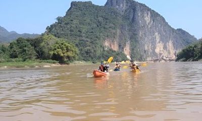 Kayaking to Pak Ou Caves Local Villages and Kuang Si