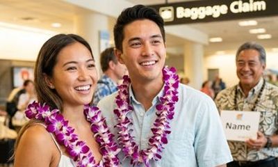 Honolulu Airport Lei Greeting Arrival Service