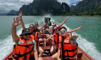 Khao Sok Overnight Cheow Lan Lake Floating House and Cave Explore