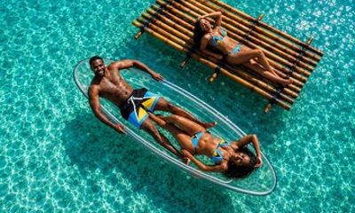 Clear Kayak and Bamboo Raft Photoshoot in St. Lucia