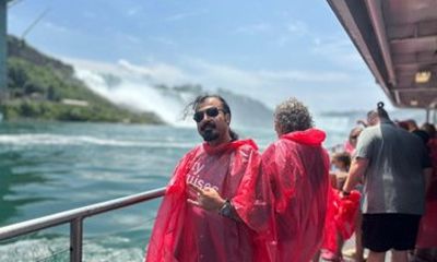 Niagara Falls from Toronto Boat Behind the Falls and Hotel Pickup