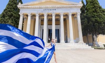 Athens Flying Dress Photoshoot with Acropolis Views