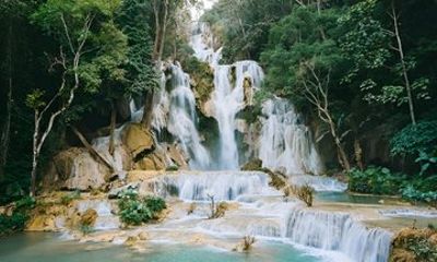 Vang Vieng Kayaking Trekking and Nam Thaem Waterfall