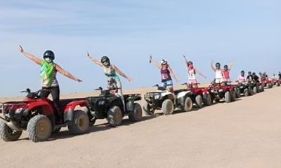 Hurghada Quad Bike Safari with Camel Ride and BBQ Dinner