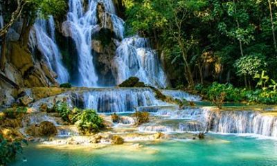 Slow Boat to Pak Ou Caves Villages and Kuang Si Falls