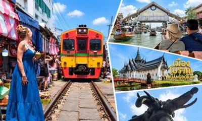 Floating Railway Markets Erawan Museum Ancient City Tour