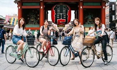 Tokyo City History Cycling Tour with Certified Guide