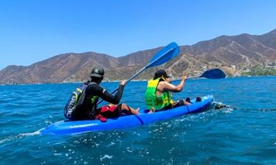 Blue Escape Electric Motorcycle Kayak and Snorkel in Taganga