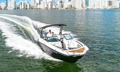 Premium Miami Private Boat Tour Shallows Skyline Golden Hour