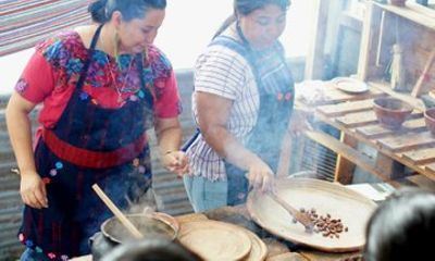 Ancient Chocolate Making in Mayan Village near Antigua Guatemala