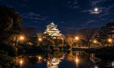 Private Osaka Castle Night Walk and Guided Tour